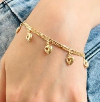 18k Japan Gold 7 Mini Monaca Bracelet 18cm