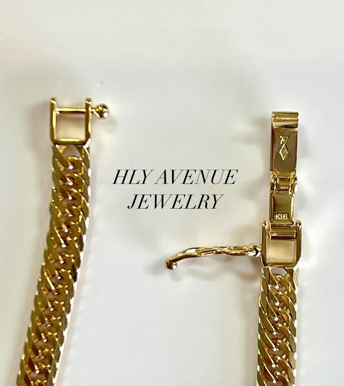 18K Japan Gold 8Triple Cut Kihei Men’s Bracelet 20CM 10Grams