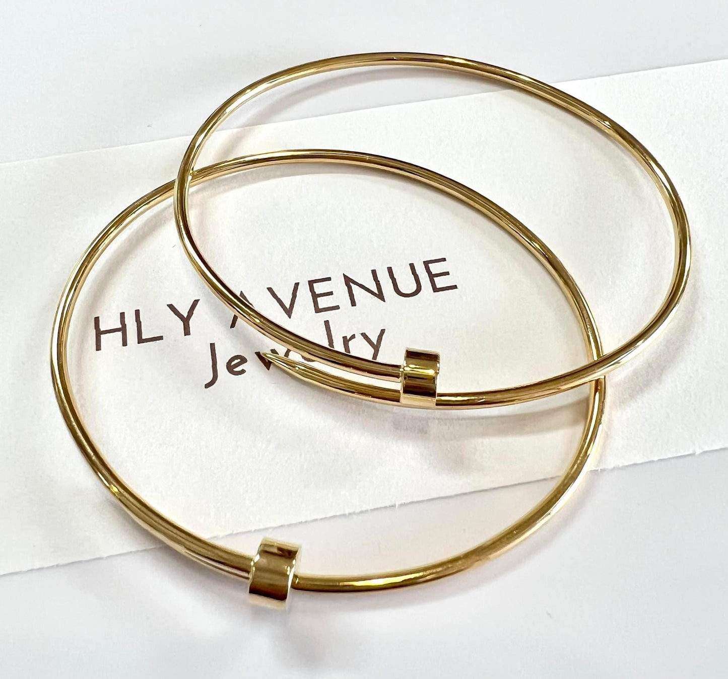 18k Japan Gold Nail Bangle