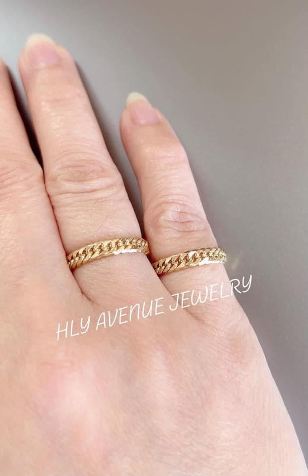 18k Japan gold 6 Cut Hard Type Ring
