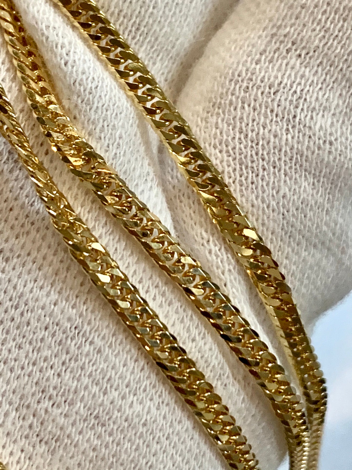 18K Japan Gold 45CM 6 Double Cut Kihei Necklace