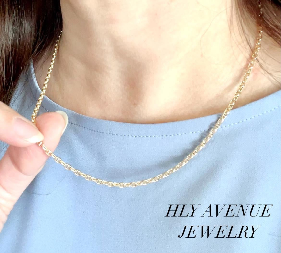 18k Japan Gold Mariners Necklace 50Cm