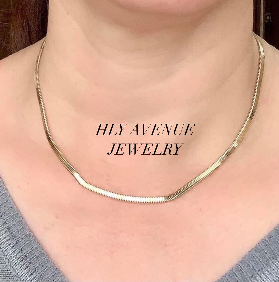 18K Japan Gold Snake Chain Necklace 40CM