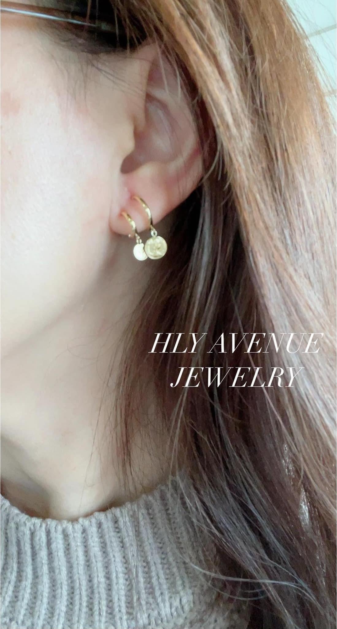 18k Japan Gold 2 Gold Coin Earrings