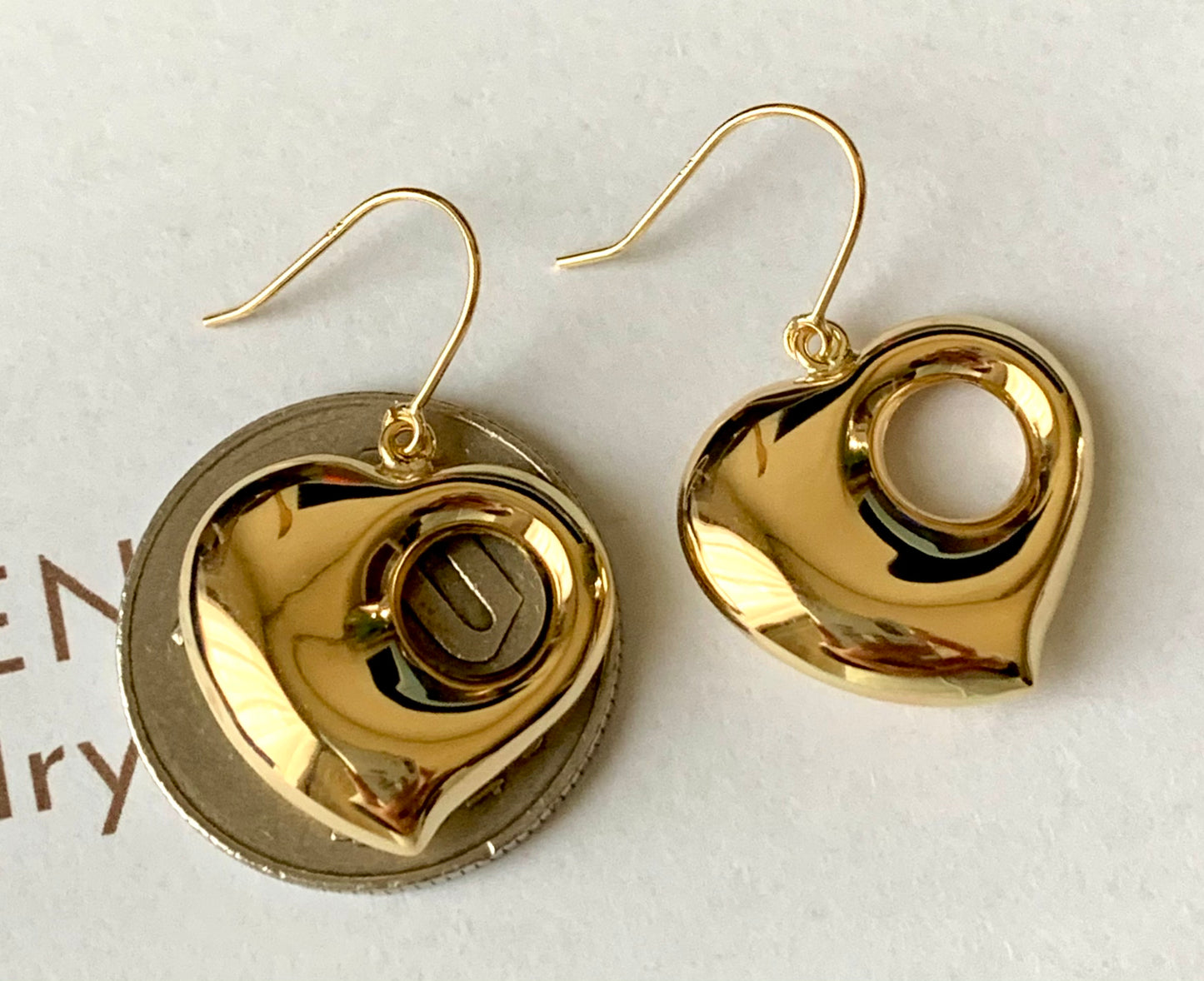 18k Japan Gold Monaca Fishhook Type Earrings
