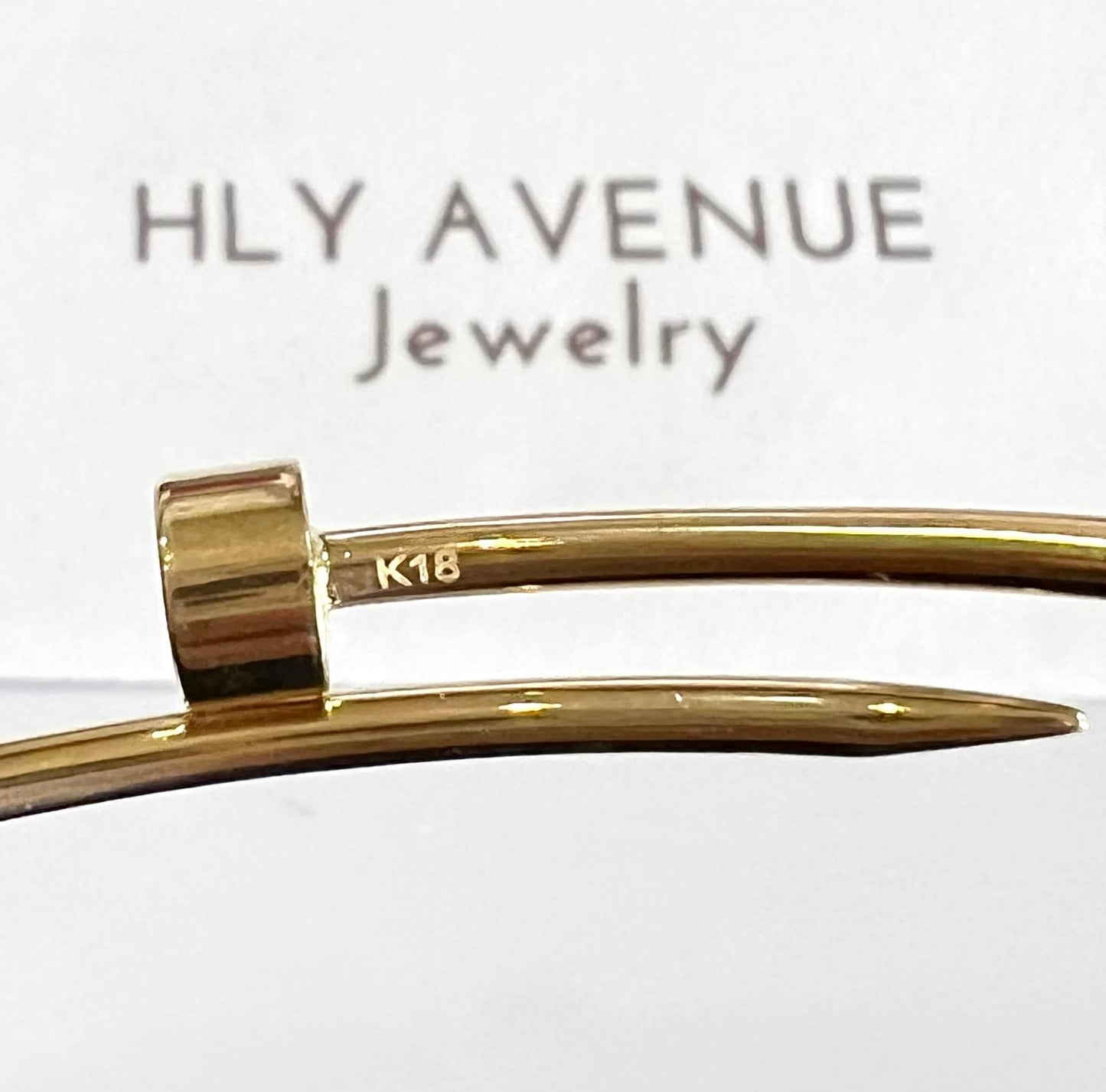 18k Japan Gold Nail Bangle