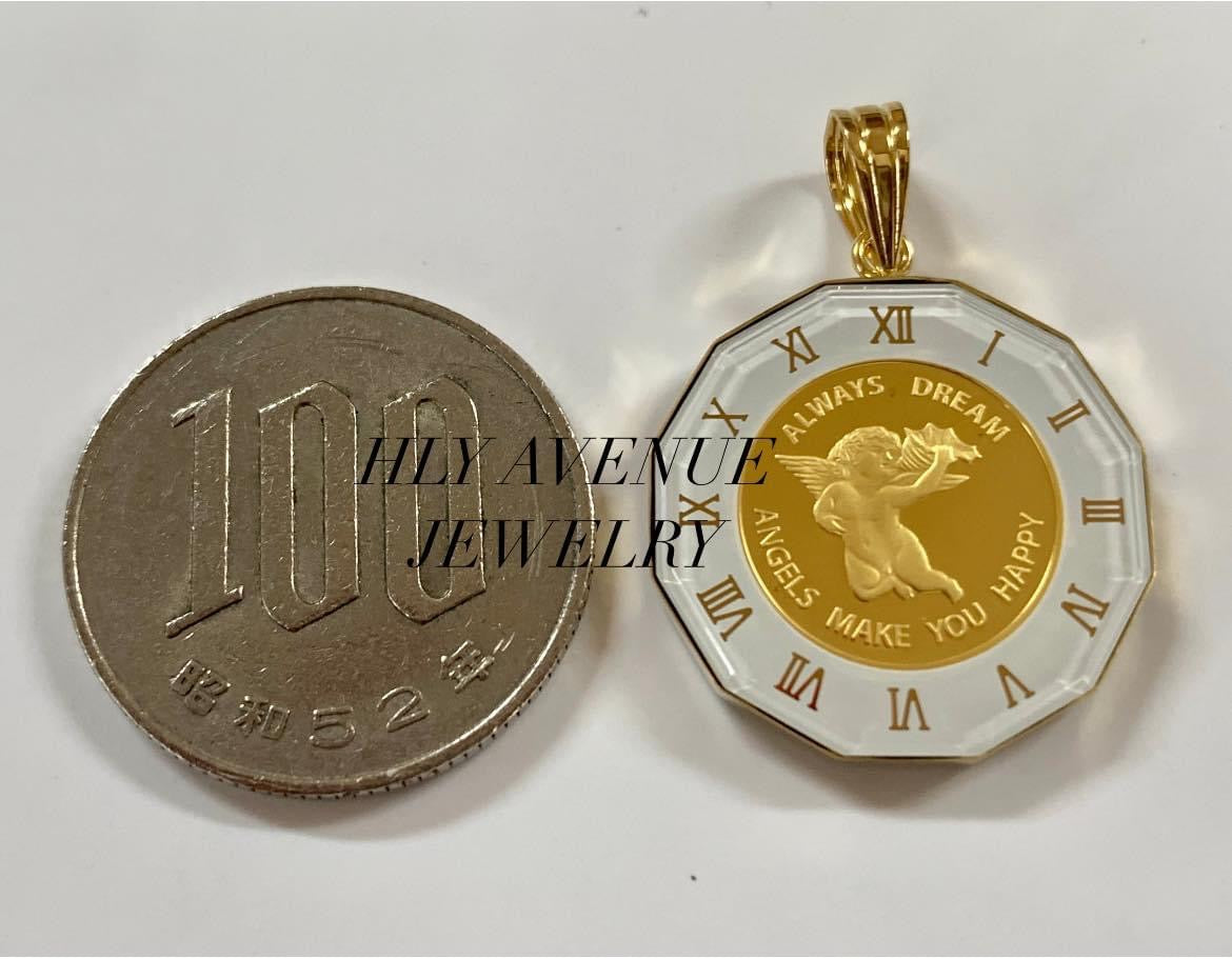 Angel 24K/18k Japan Gold Pendant Top