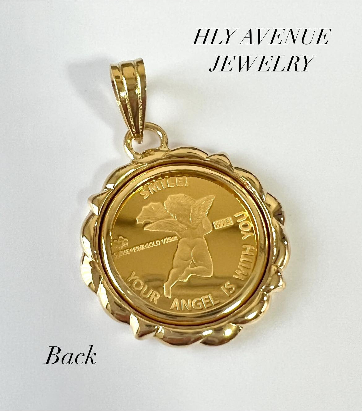 Angel 24k/18k Japan Gold No Glass Pendant
