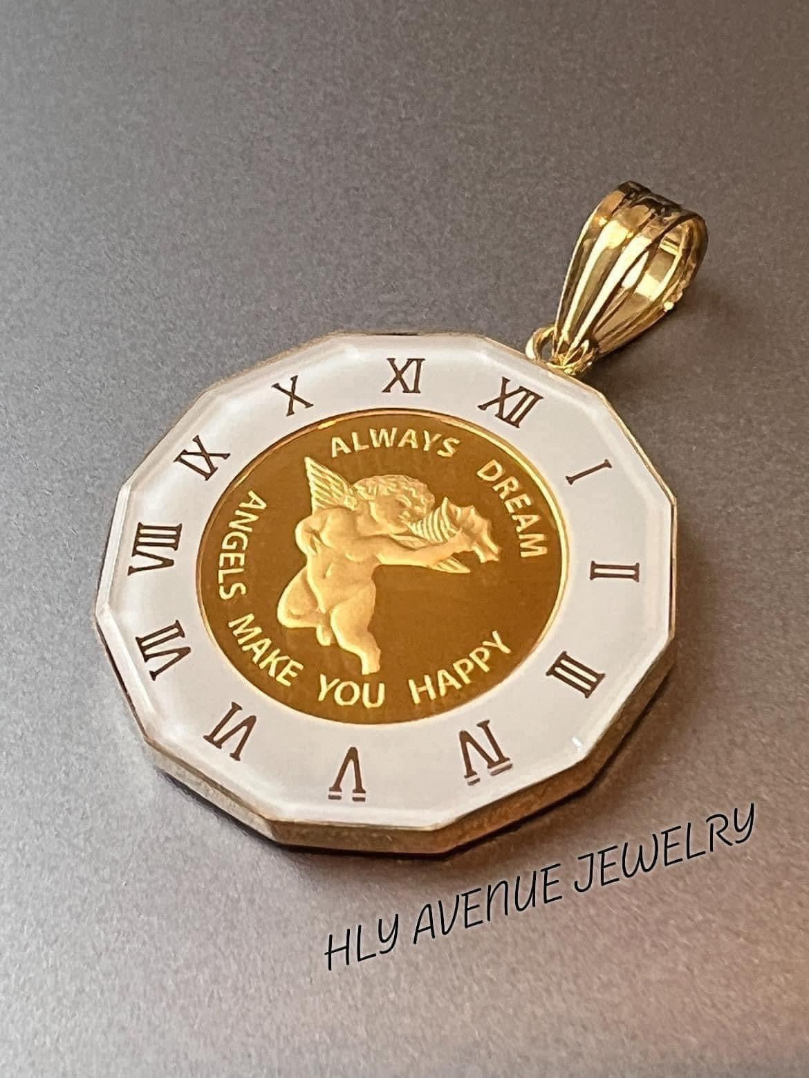 Angel 24K/18k Japan Gold Pendant Top