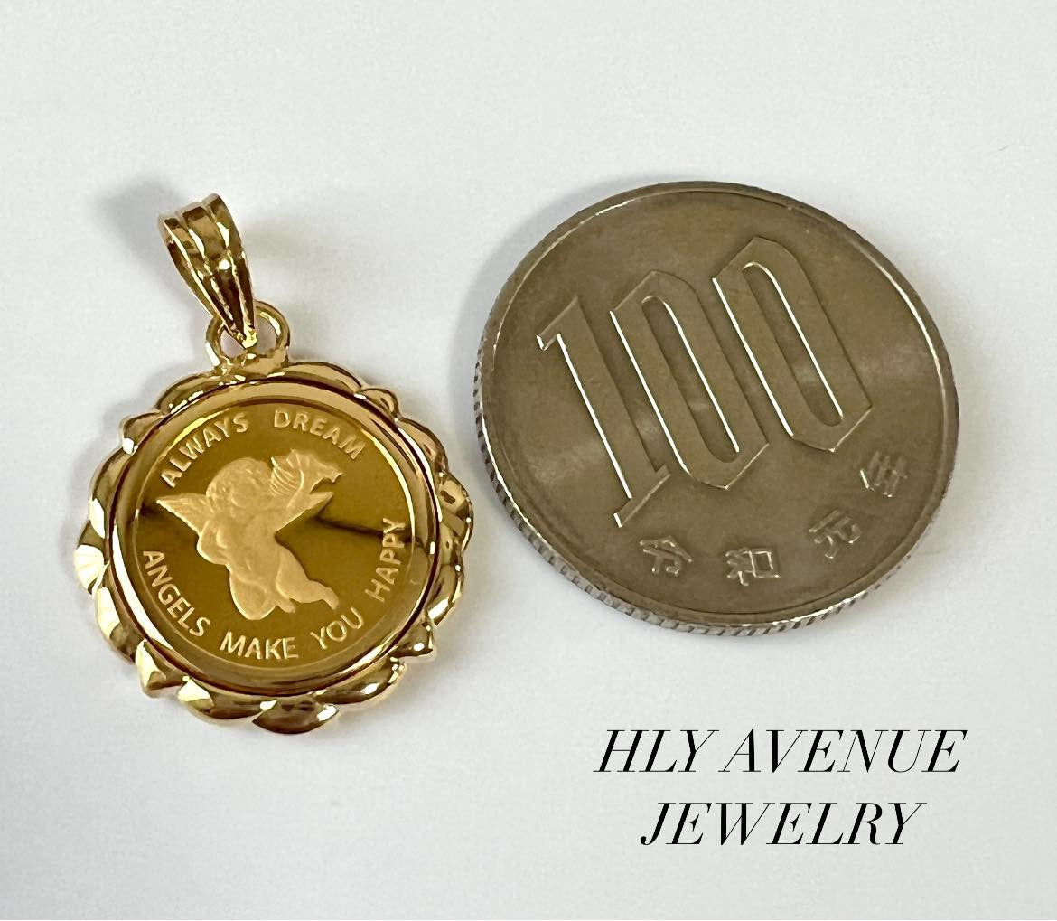 Angel 24k/18k Japan Gold No Glass Pendant