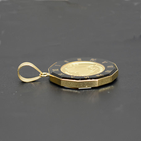 Horse/Elizabeth 24K/18k Japan Gold Coin Pendant