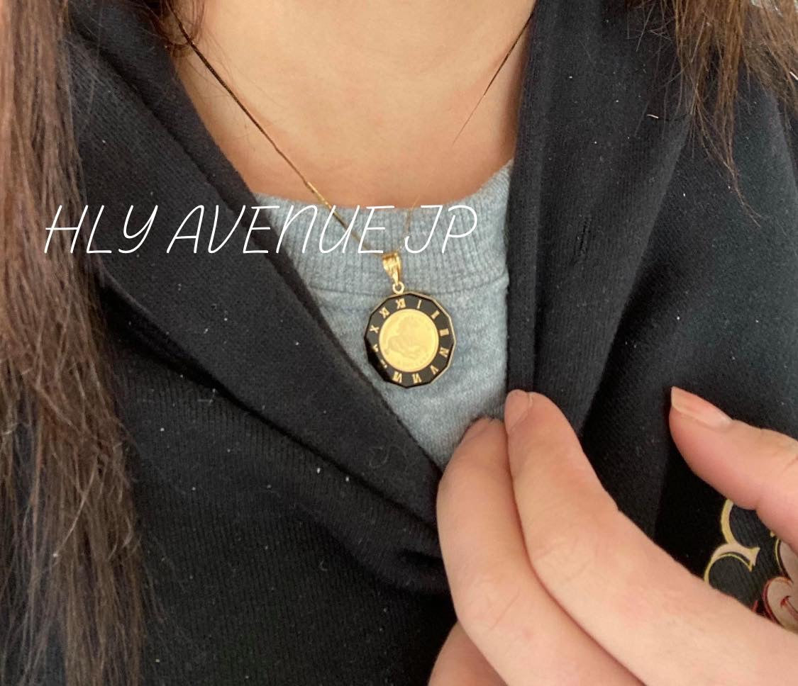 Horse/Elizabeth 24K/18k Japan Gold Coin Pendant