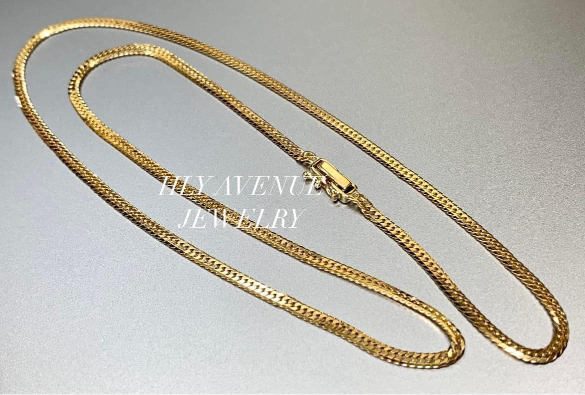 18K Japan Gold 6 Double Cut Kihei Necklace 50CM