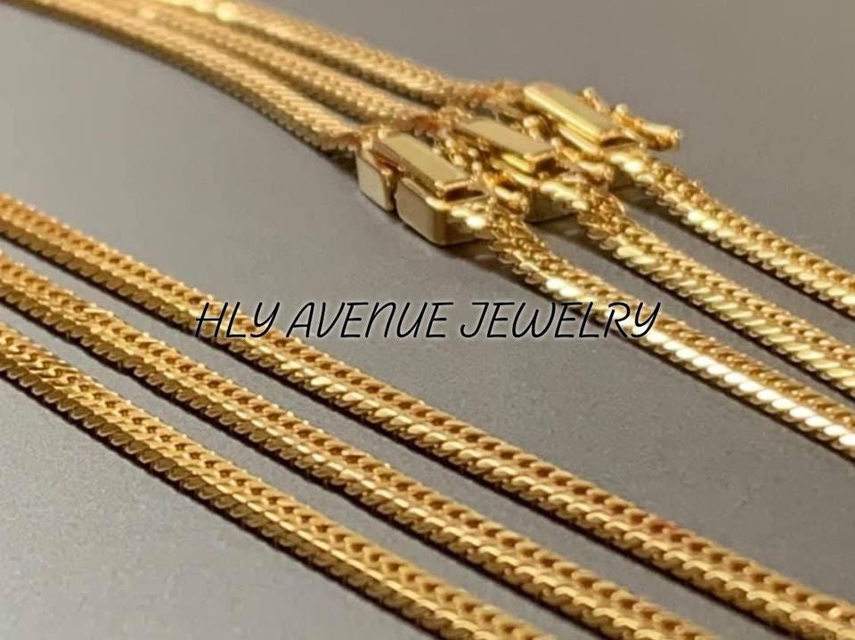18K Japan Gold 6 Double Cut Kihei Necklace 50CM