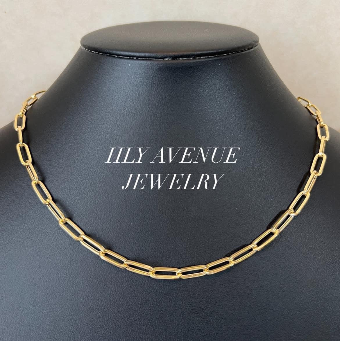 18k Japan Gold Paperclip Necklace