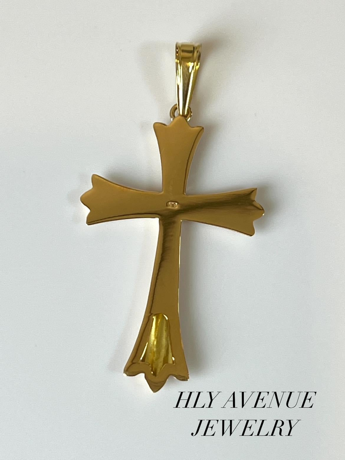 18K Japan Gold Cross Pendant