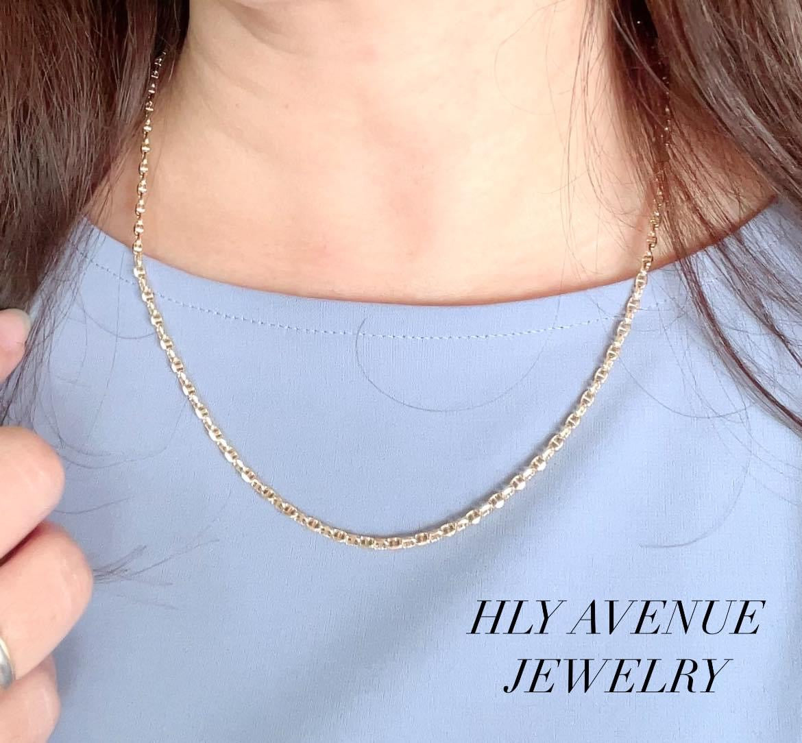 18k Japan Gold Mariners Necklace 50Cm