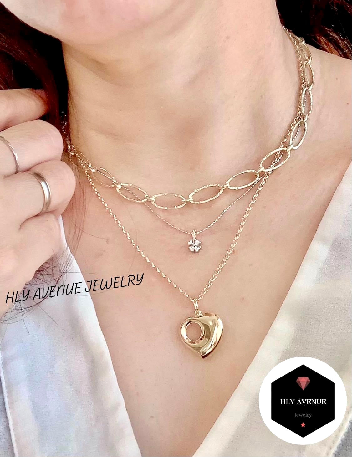 18k Japan Gold Monaca Necklace 45CM