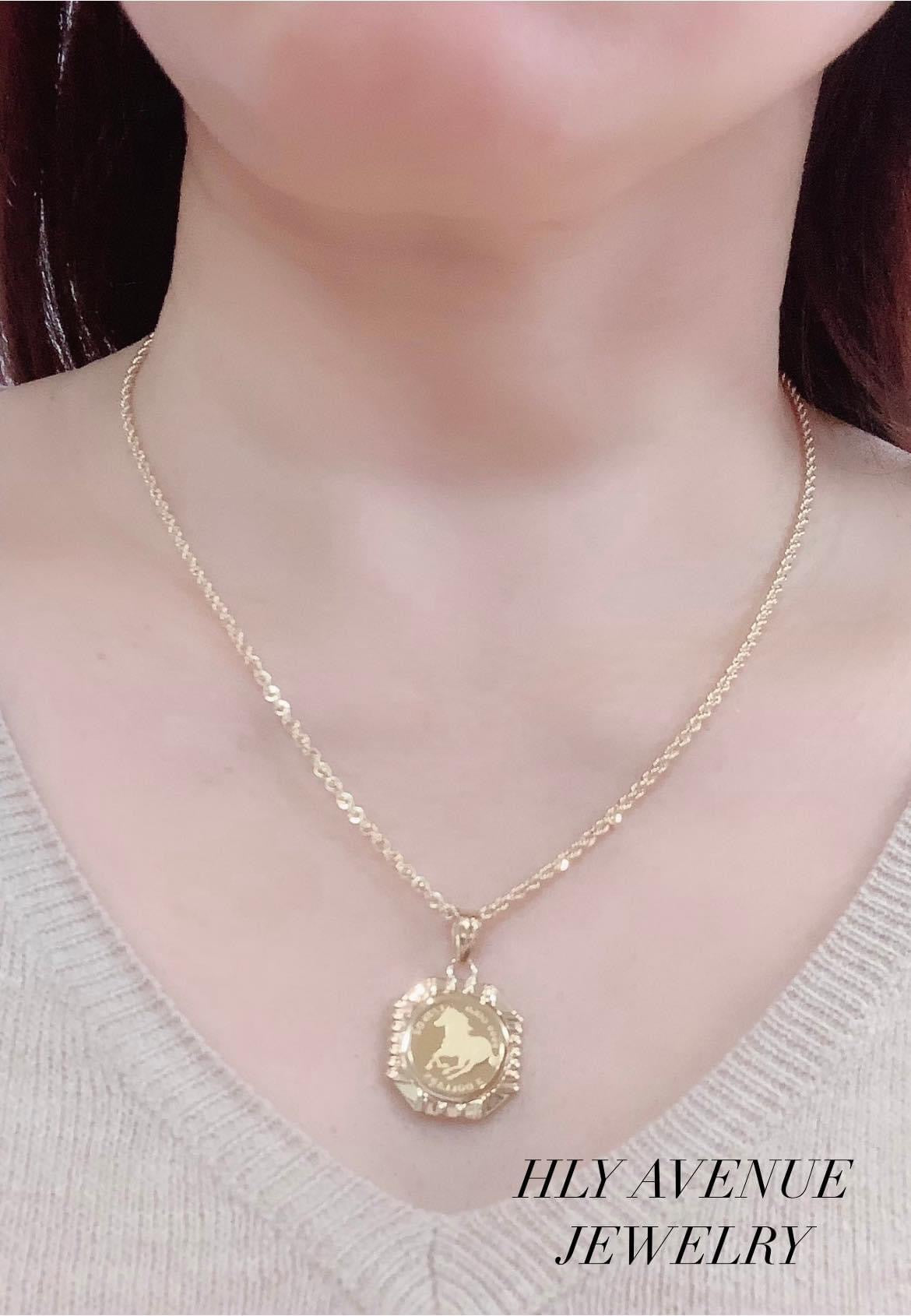 Horse/Elizabeth 24k/18k Japan Gold Pendant