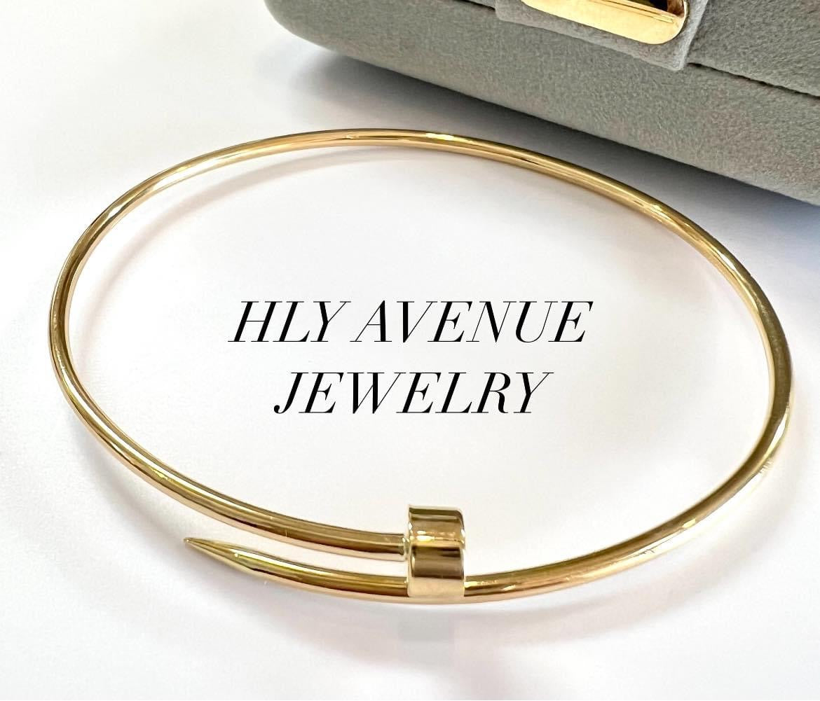 18k Japan Gold Nail Bangle