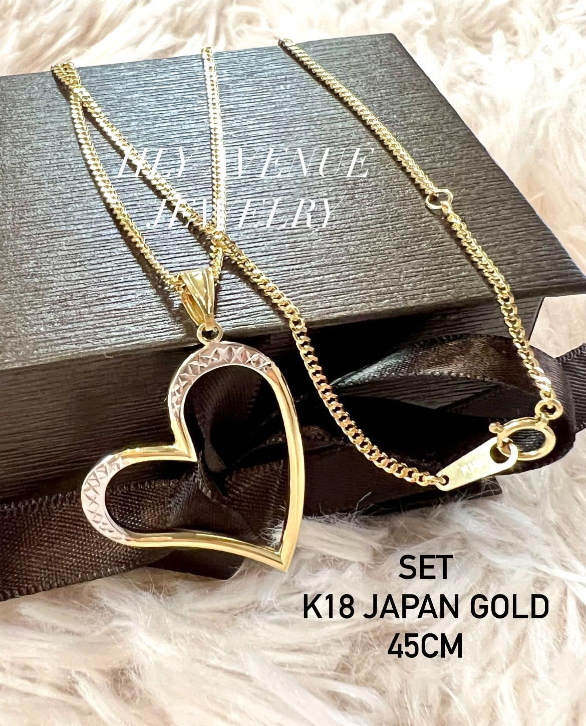 K18 Japan gold 8cut / 8 triple necklace with pendant + free raffle #76 -  YouTube