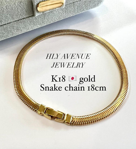 18k Japan Gold Snake Chain Bracelet