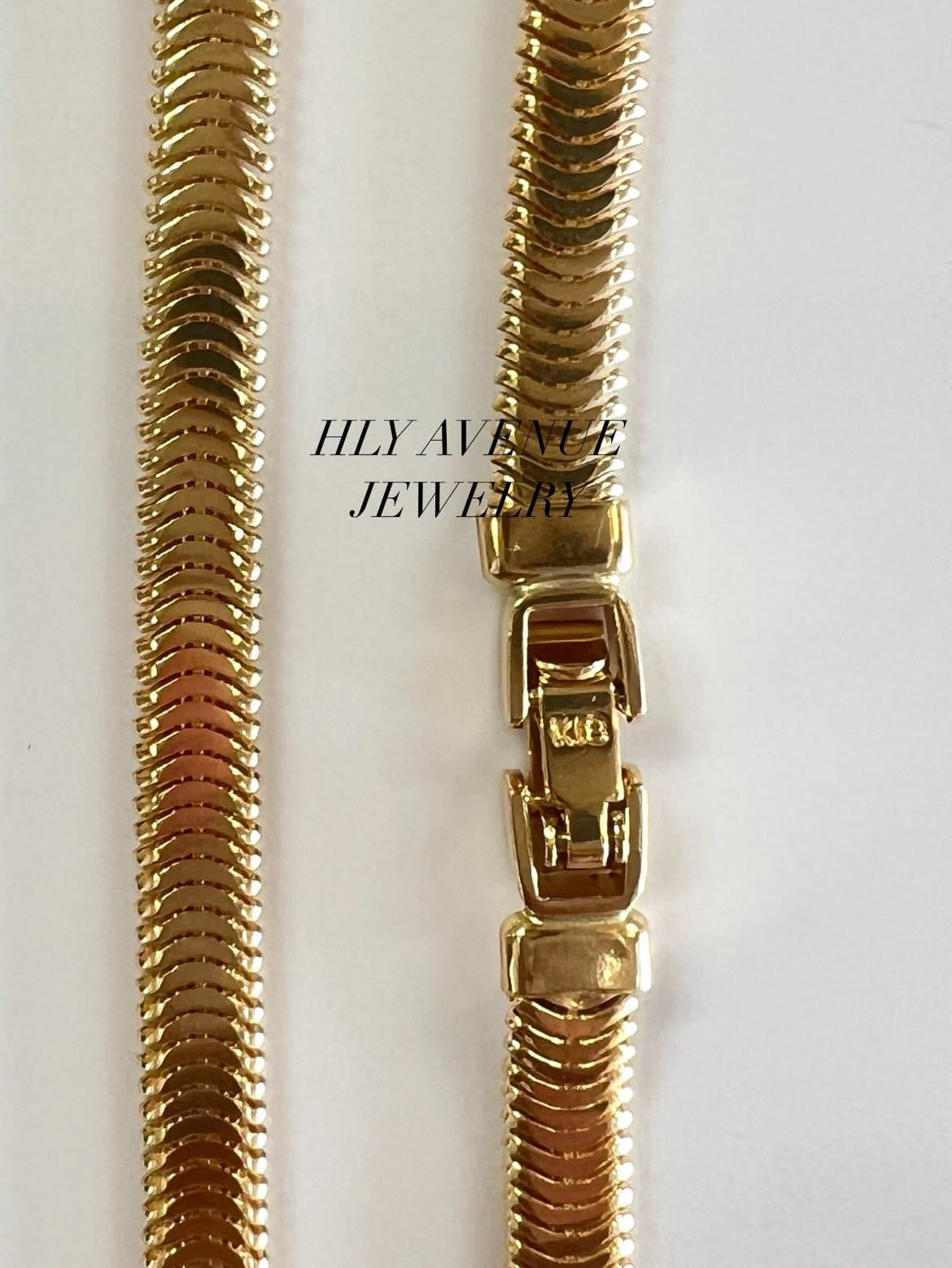 18k Japan Gold Snake Chain Bracelet