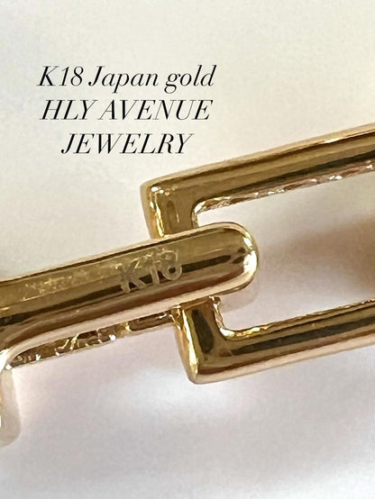 18k Japan Gold T Square Bracelet