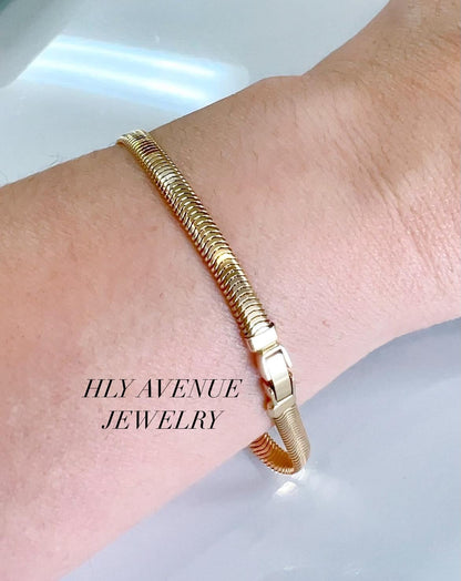 18k Japan Gold Snake Chain Bracelet