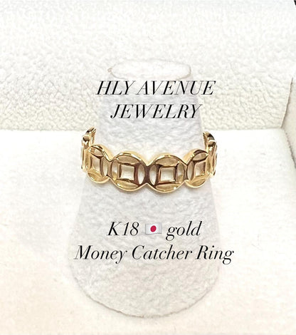 K18 Japan Gold Money Catcher Ring