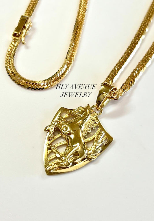 18k Japan Gold Horse Pendant