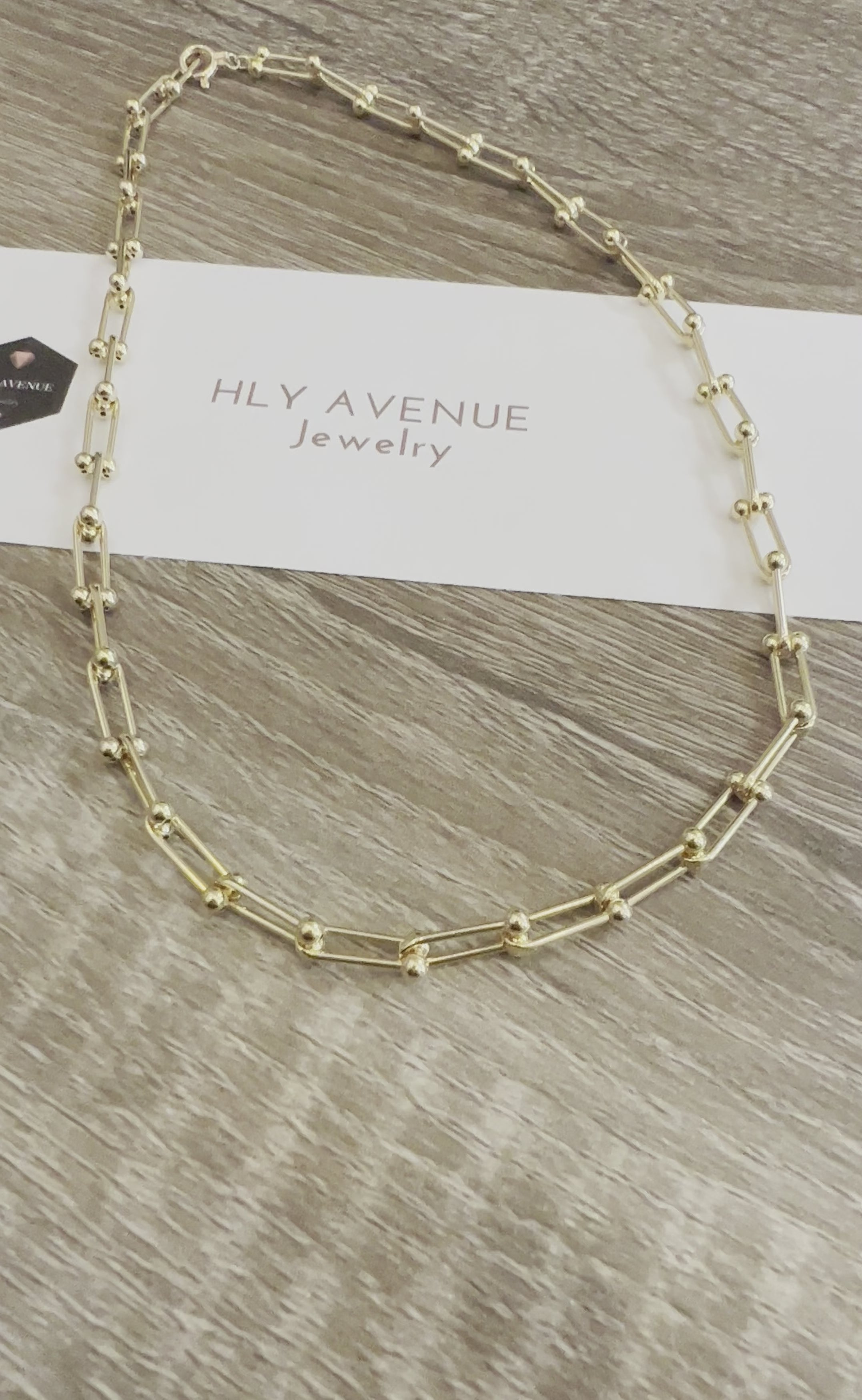 18k Japan Gold Hardware Necklace 40cm – HLY Avenue Jewelry 18k Japan Gold Hardware Necklace 40cm – HLY Avenue Jewelry