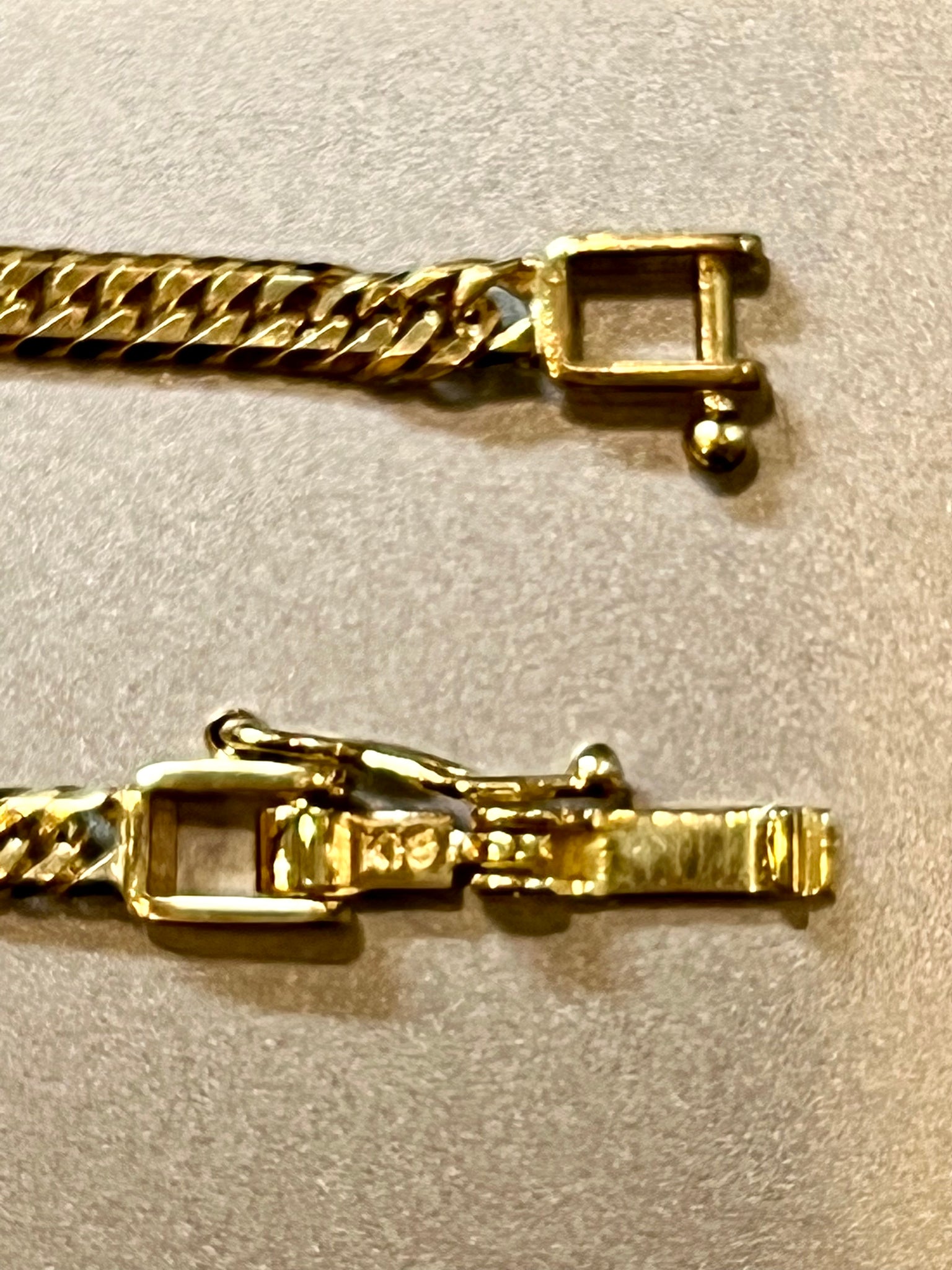 18k Japan Gold 6 Double Cut Kihei 20CM 10 Grams Men's Bracelet