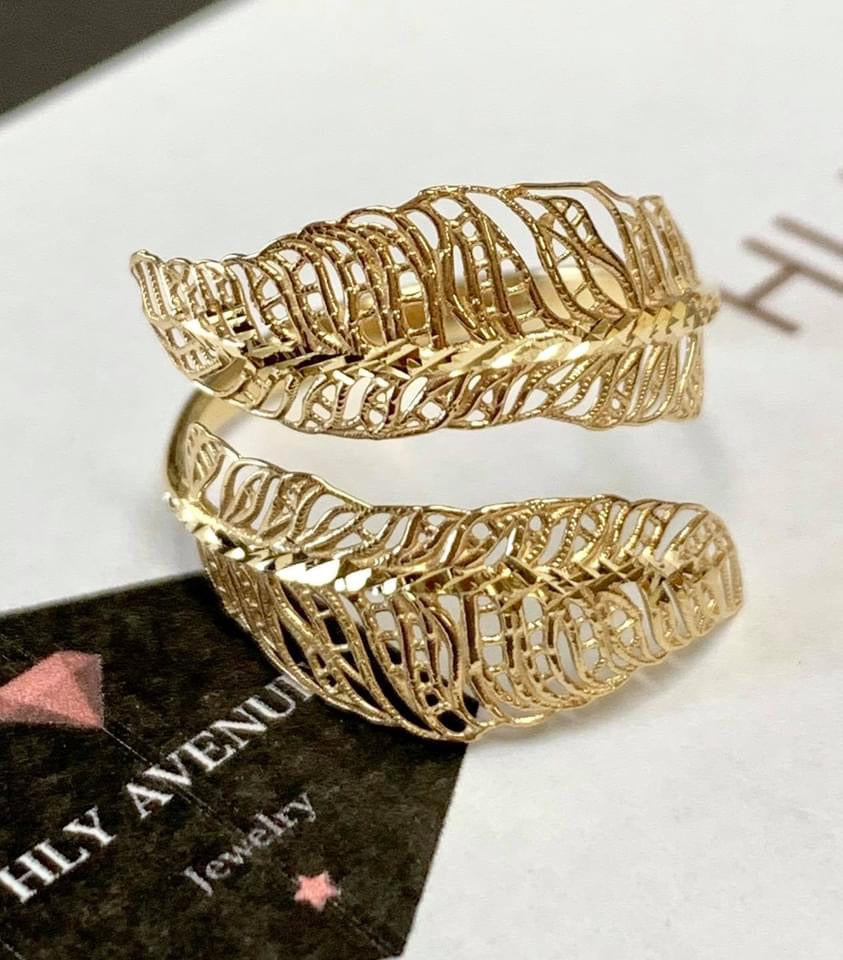 18k Japan Gold Leaf Ring