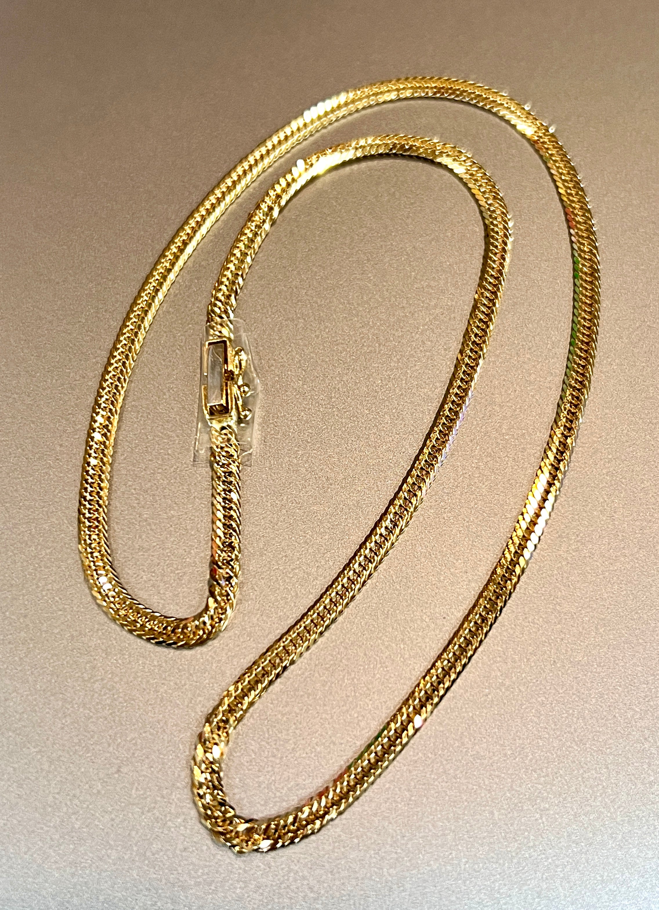 18k Japan Gold 12 Triple Cut 40CM Kihei Necklace – HLY Avenue Jewelry