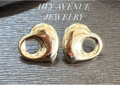 18k Japan Gold Big Monaca Stud Earrings