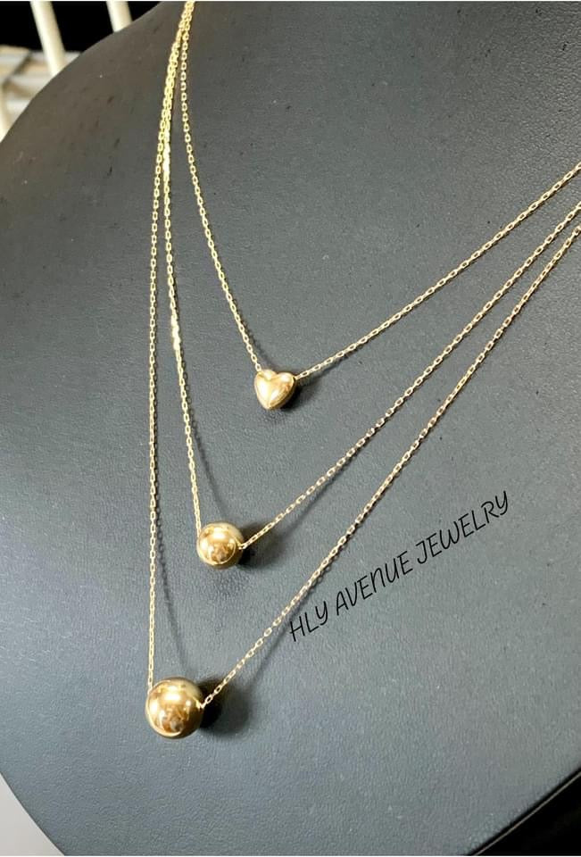 18k Japan Gold 3 Lane Necklace