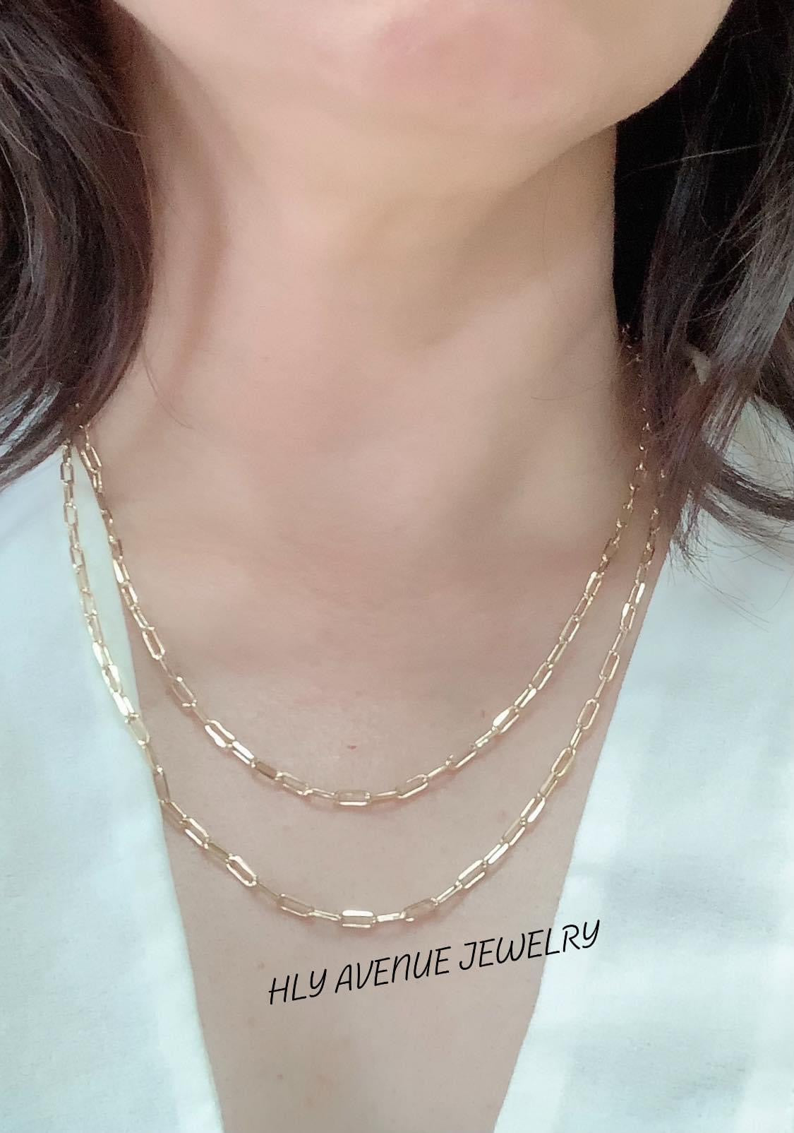 Italian 18kt Yellow Gold Paper Clip Link Necklace | Ross-Simons