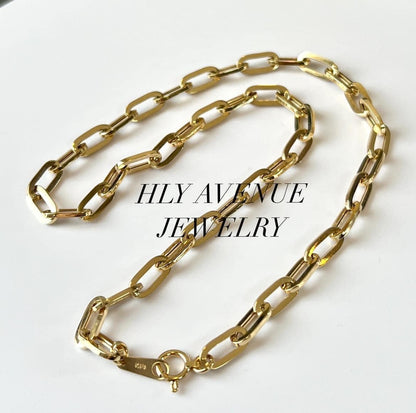 18k Japan Gold “H” Clip Necklace 40CM