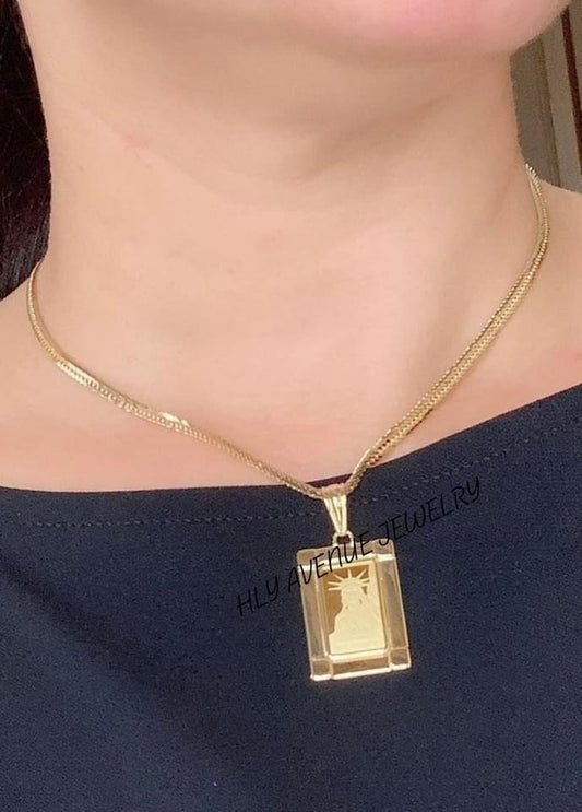 Solid Gold Liberty 24k/18k Pendant