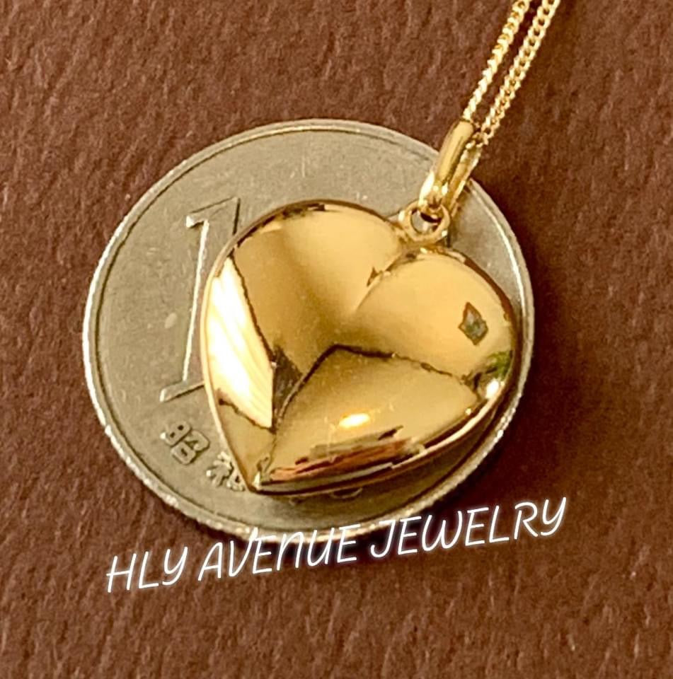18K Japan Gold Heart Necklace Set