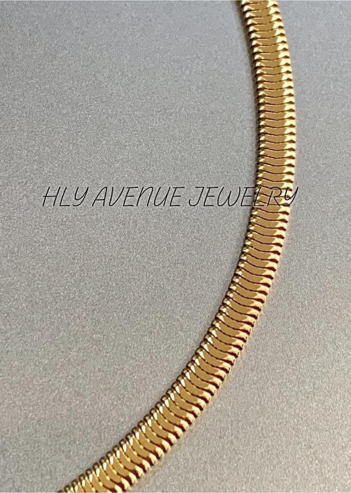 18K Japan Gold Snake Chain Necklace 40CM