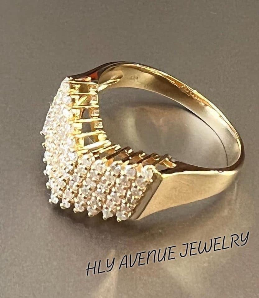 18k Japan Gold Heartbiz Soft Chain Ring – HLY Avenue Jewelry