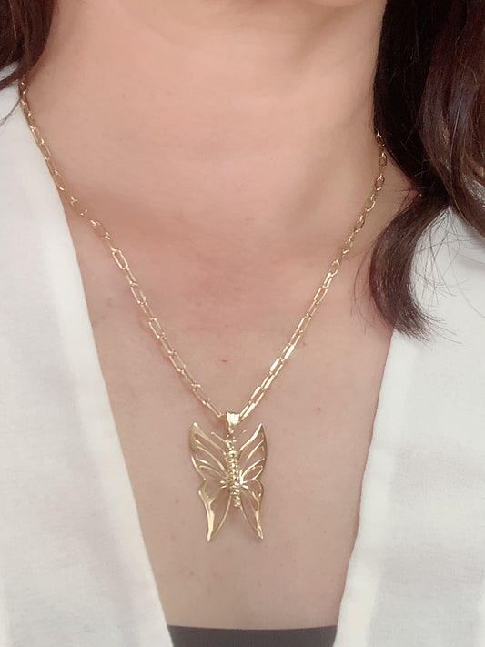 18K Japan Gold Butterfly Necklace