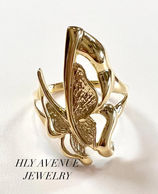 18K Japan Gold Butterfly Ring