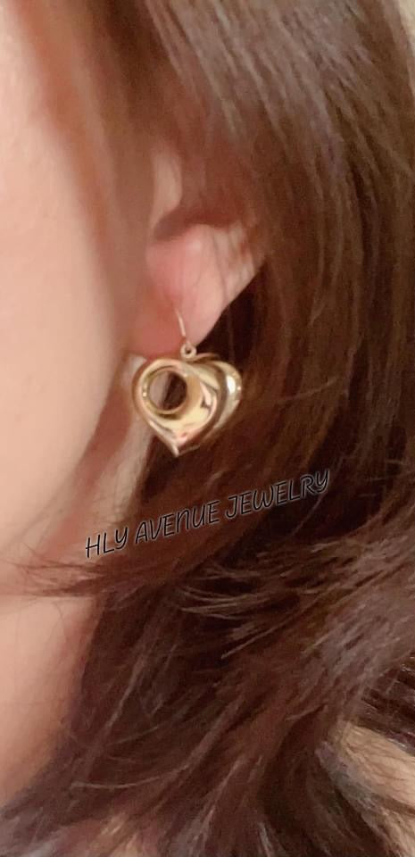 18k Japan Gold Monaca Fishhook Type Earrings