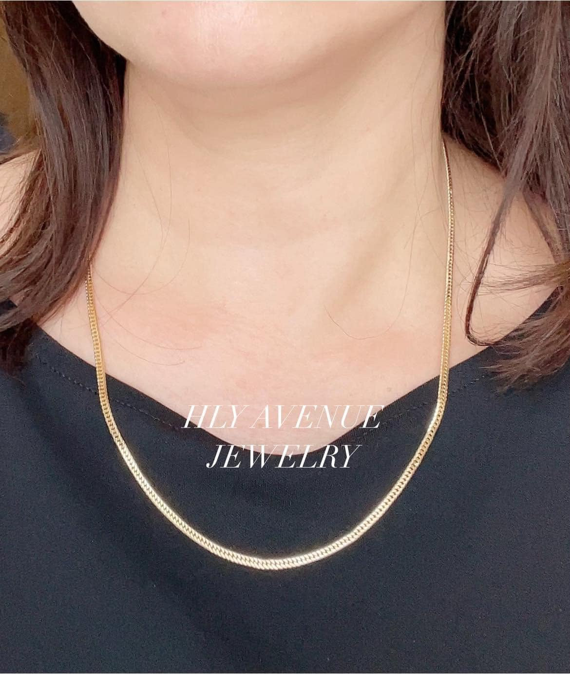 18K Japan Gold 6 Double Cut Kihei Necklace 50CM