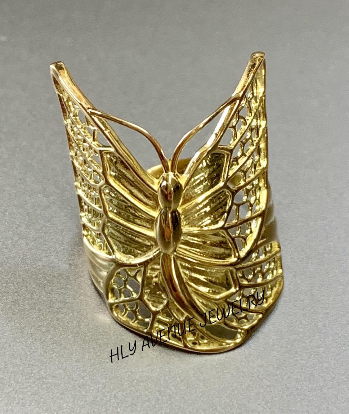 18 kt gold enamelled butterfly ring - Artlinea S.r.l.