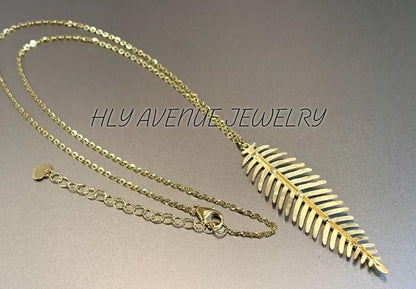 18k Japan Gold Leaf Necklace
