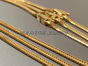 18K Japan Gold 6 Double Cut Kihei Necklace 50CM – HLY Avenue Jewelry